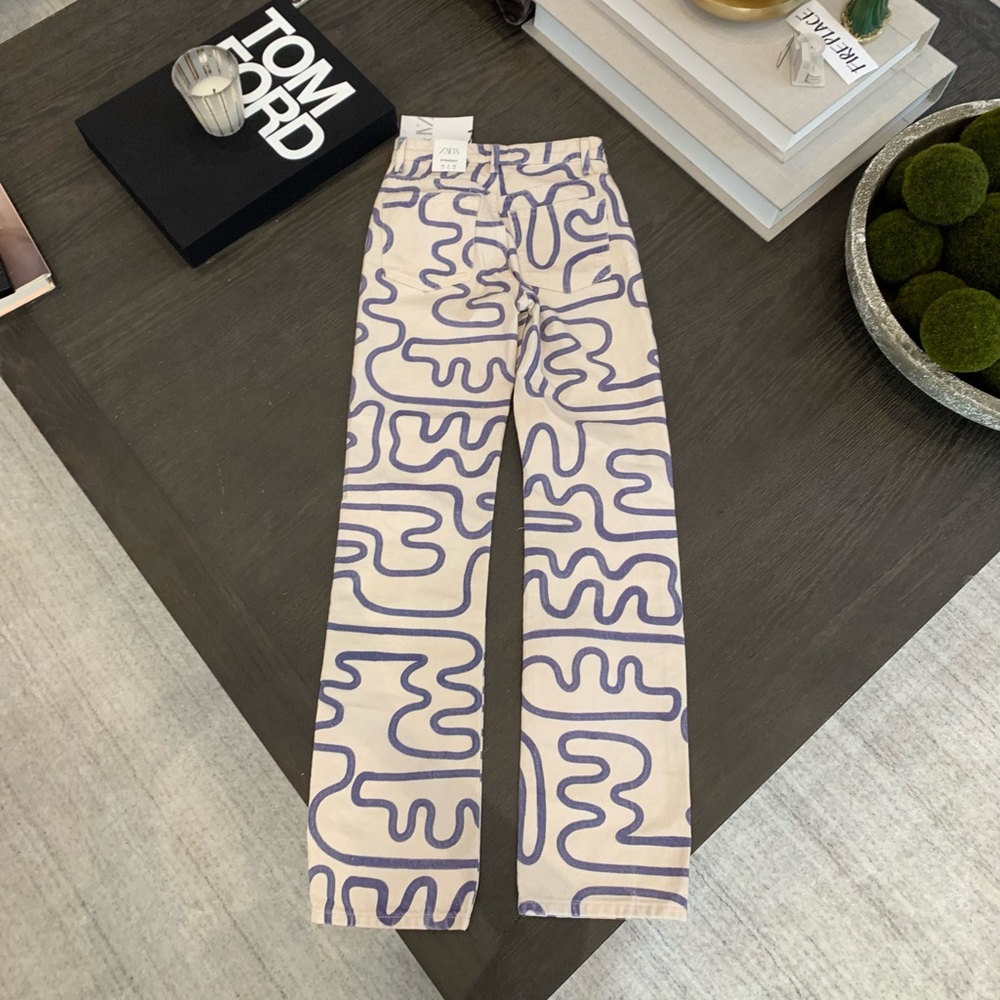 NEW Zara patterned jeans